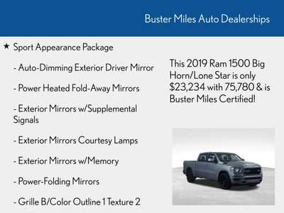 2019 RAM 1500 Big Horn/Lone Star