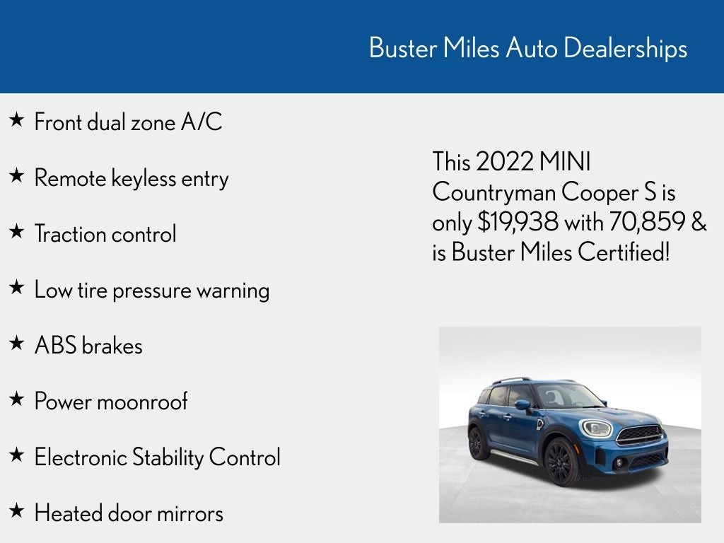 2022 MINI Cooper S Countryman Signature